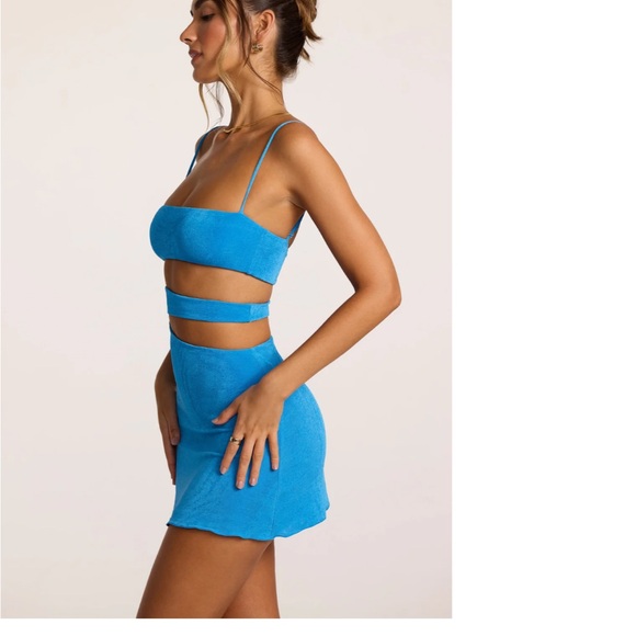Oh Polly Blue Cut-Out Mini Dress - Picture 2 of 11